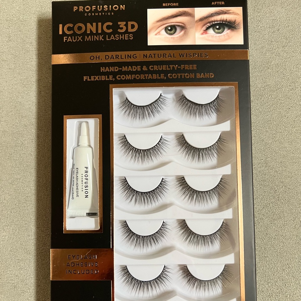 Faux Mink Lashes w/ Eyelash Adhesive